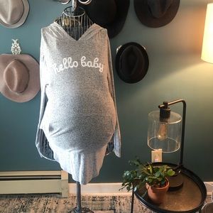 Hello Baby Hooded Sweater Maternity